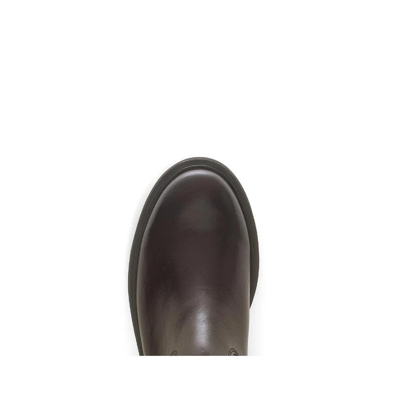 Bottes cognac en cuir lisse