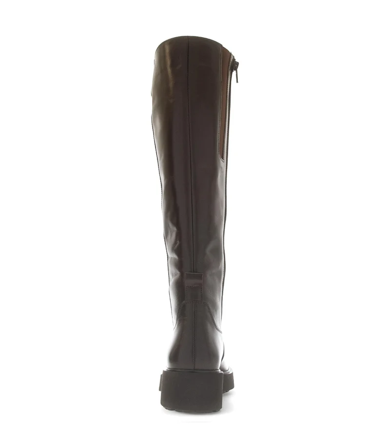 Bottes cognac en cuir lisse