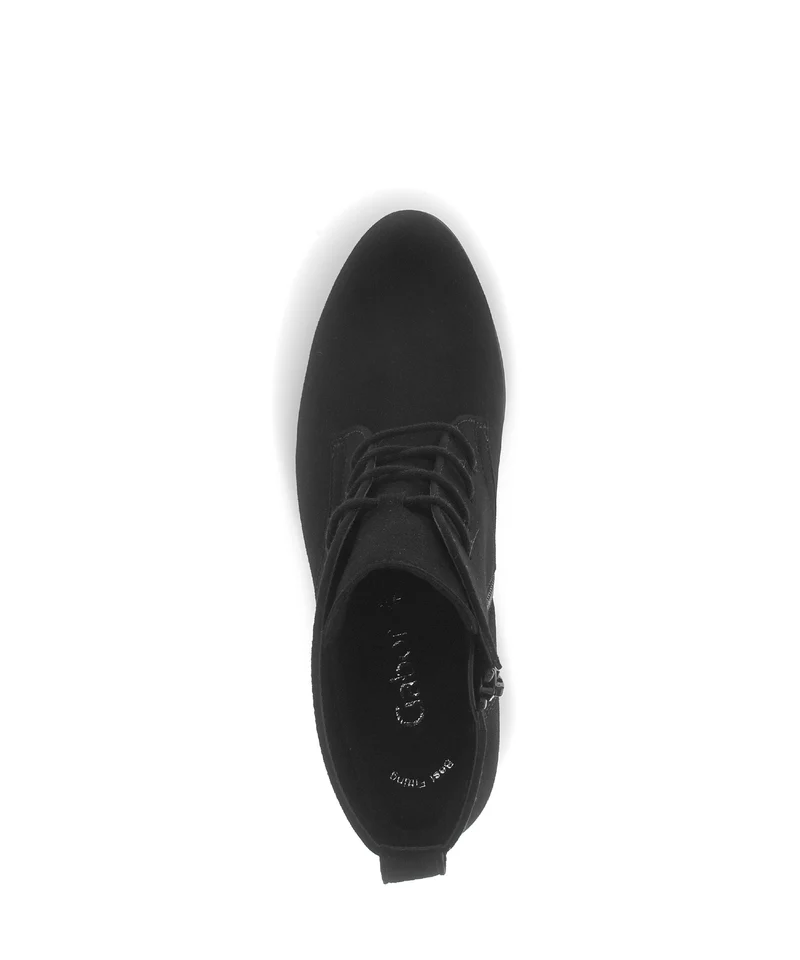 Bottines noires en cuir velours