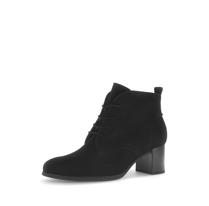 Bottines noires en cuir velours