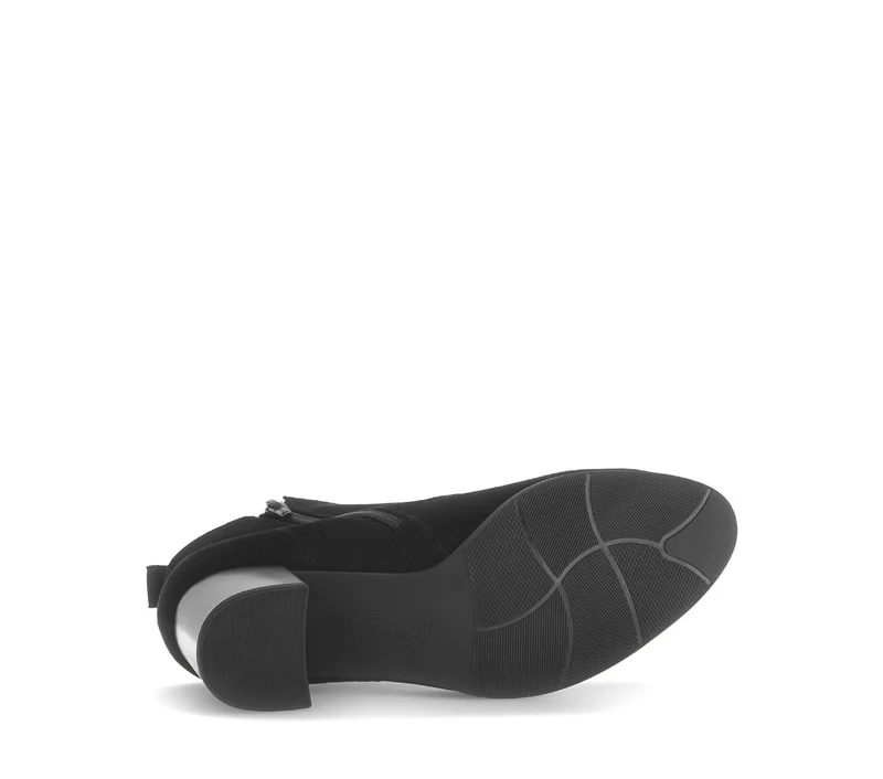 Bottines noires en cuir velours