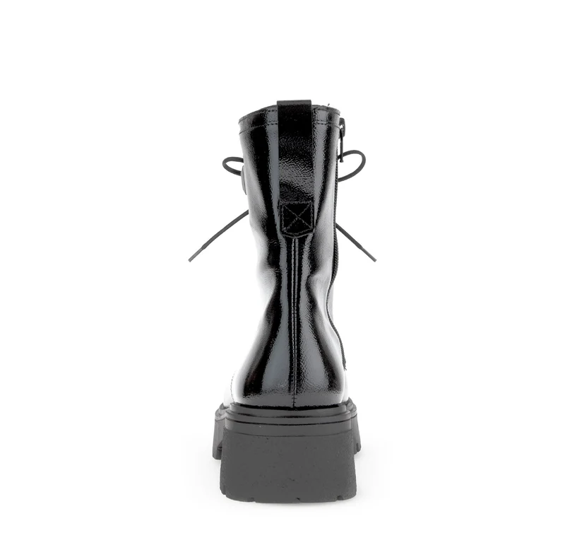 Bottines noires en cuir verni