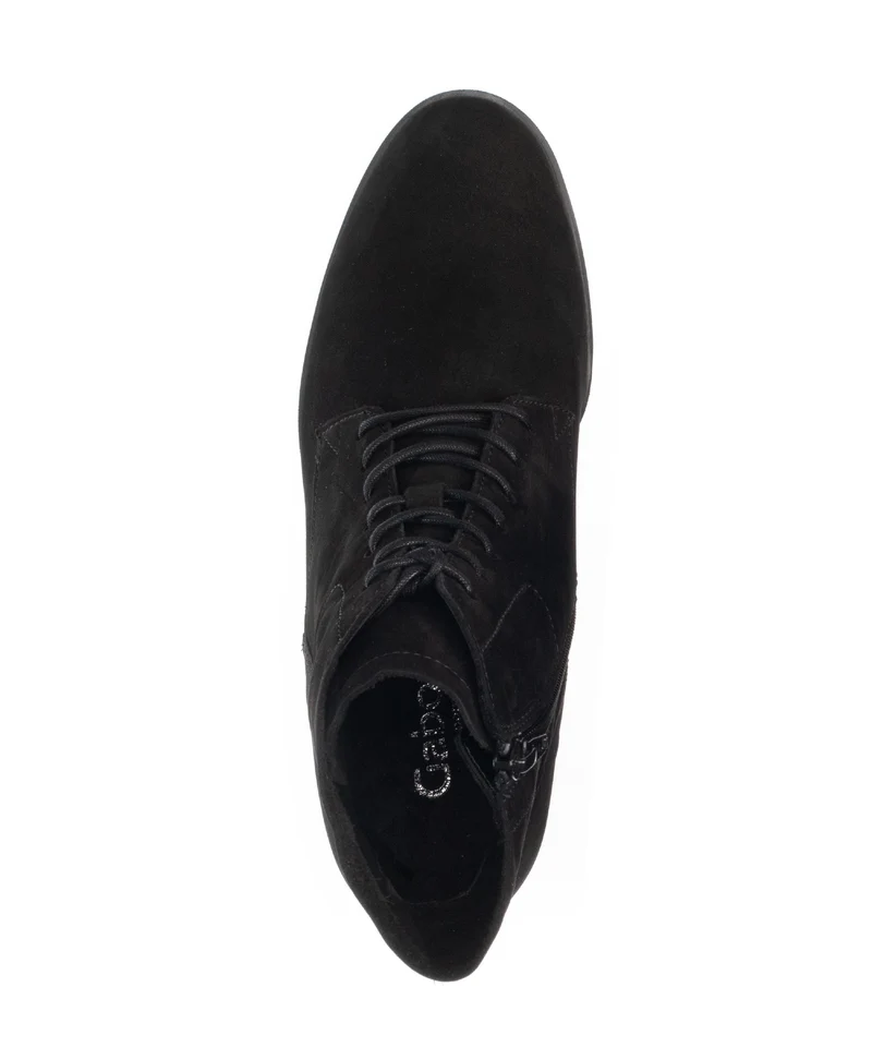Bottines noires en cuir nubuck