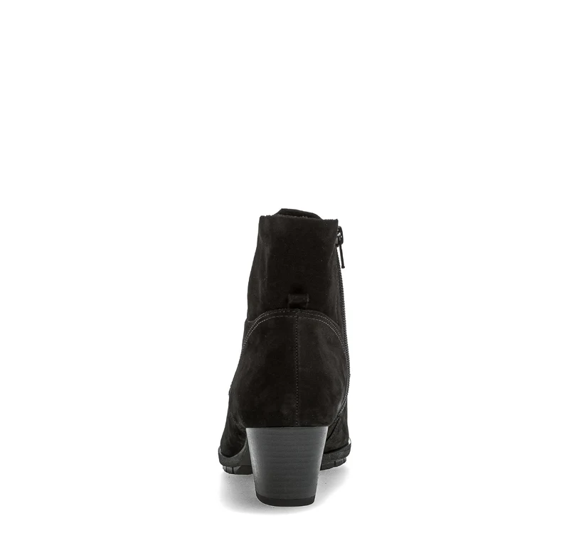 Bottines noires en cuir nubuck