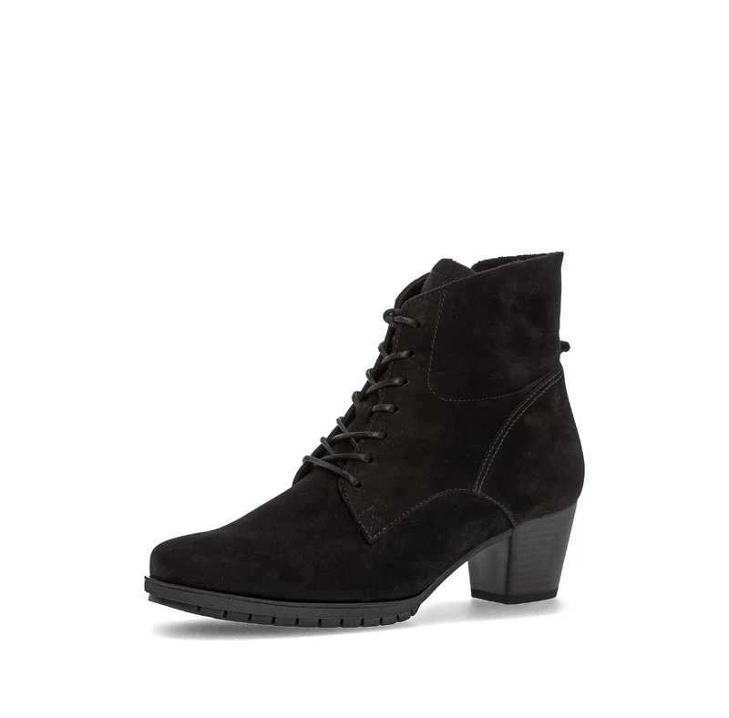 Bottines noires en cuir nubuck