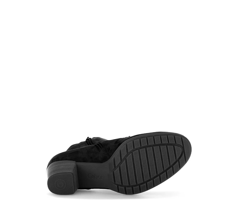 Bottines noires en cuir nubuck
