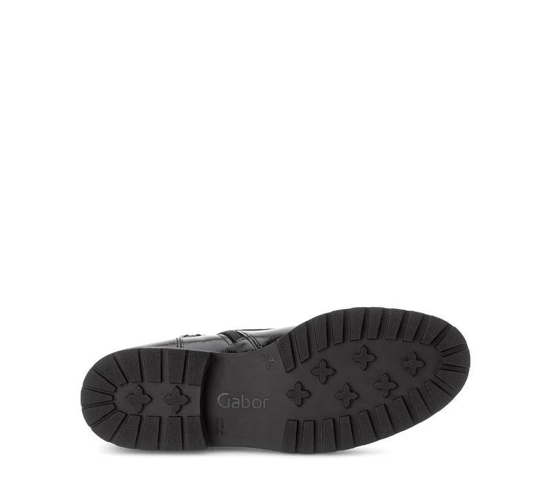 Bottines noires en cuir verni