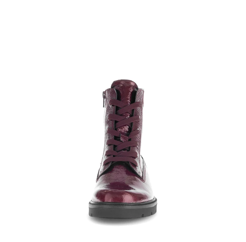 Bottines rouges en cuir verni
