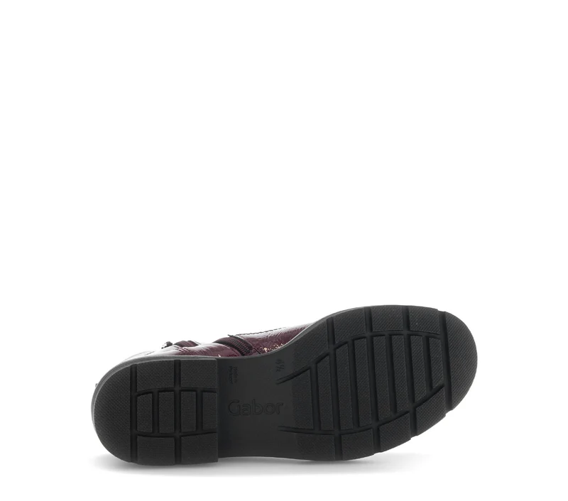 Bottines rouges en cuir verni