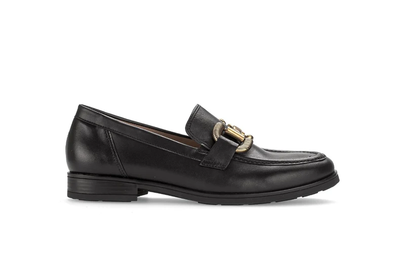 Mocassins noirs en cuir lisse