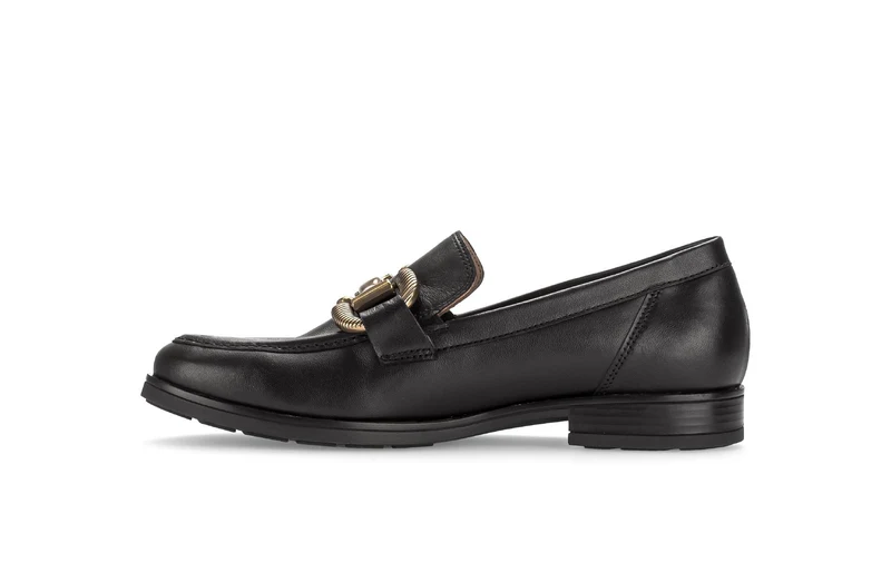 Mocassins noirs en cuir lisse