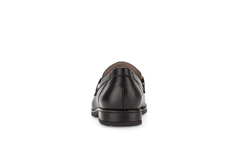 Mocassins noirs en cuir lisse