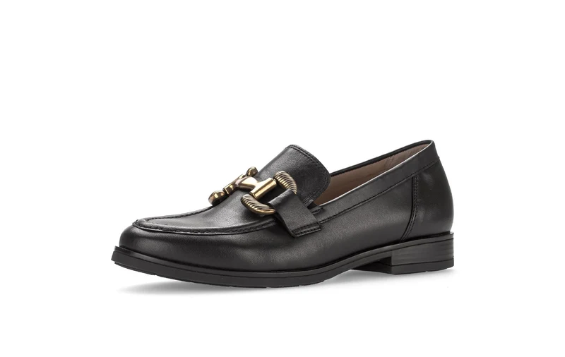 Mocassins noirs en cuir lisse