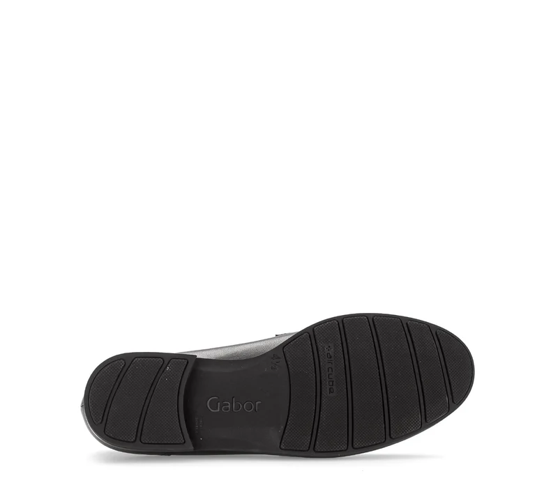 Mocassins noirs en cuir lisse
