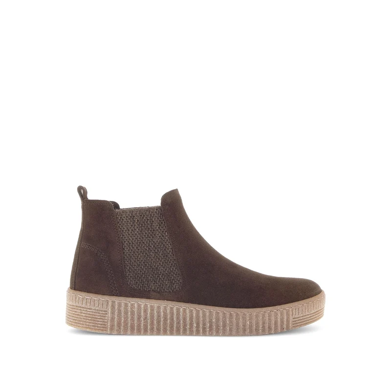 Bottines chelsea marron en daim