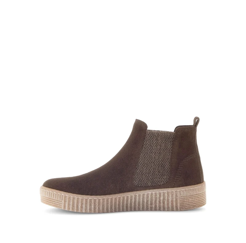 Bottines chelsea marron en daim