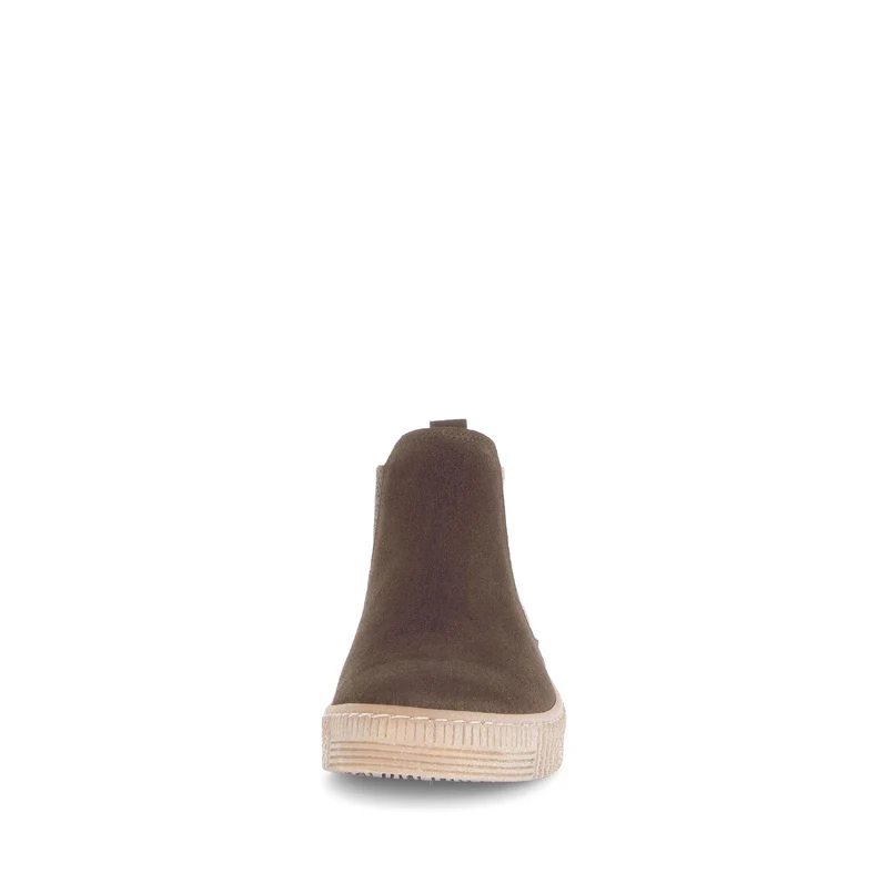 Bottines chelsea marron en daim
