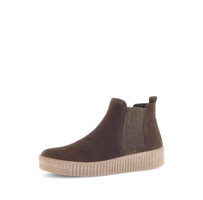 Bottines chelsea marron en daim
