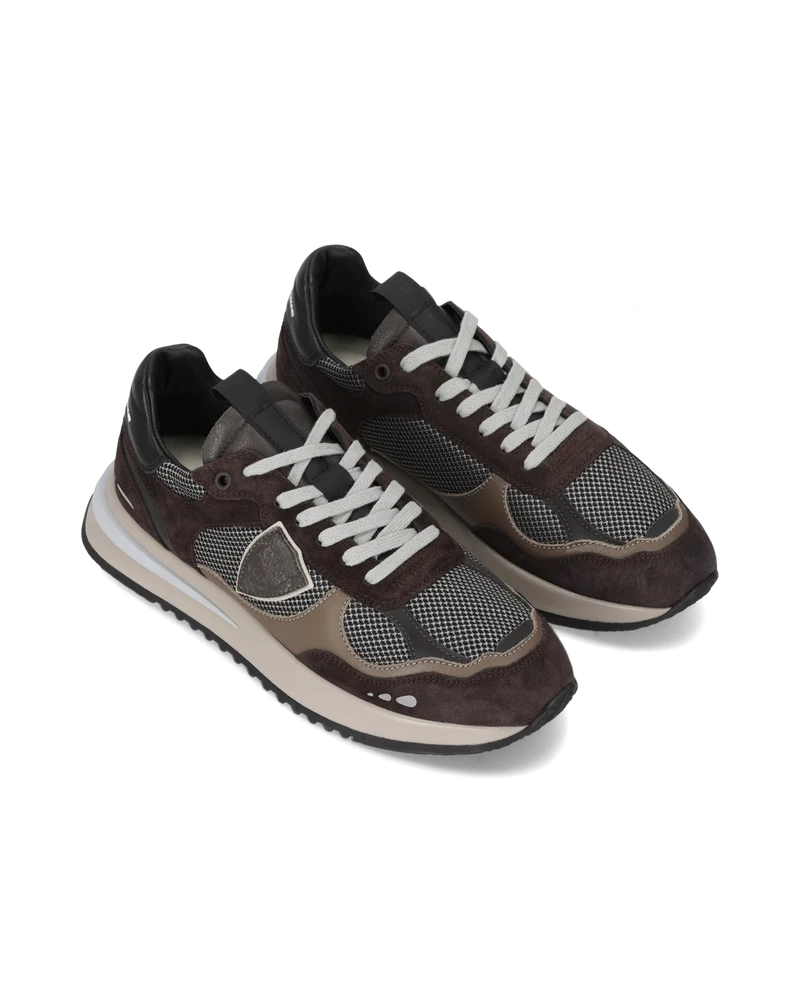 Sneakers Olympique Men, Brown Black Grey