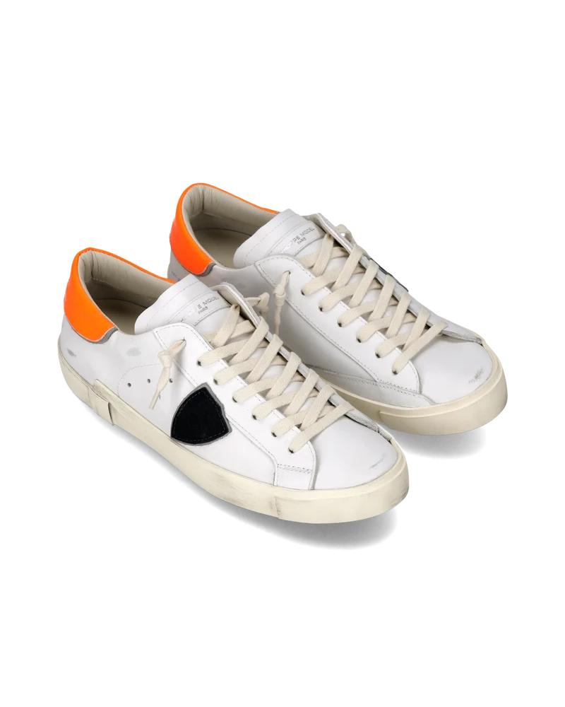 Sneakers Prsx Men, White Orange