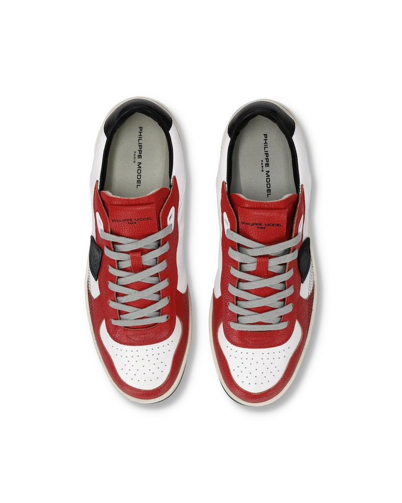 Sneakers Pgal Men, White Red Black