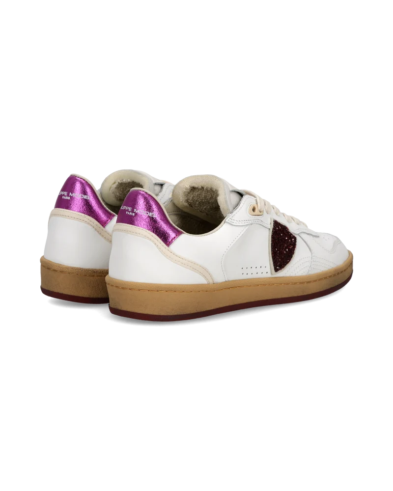 Sneakers Pgal Women, White Metallic Fuchsia