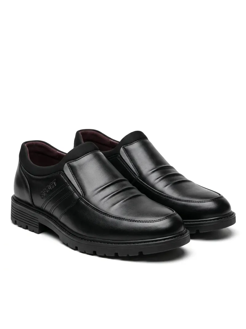 Mocassin cuir synthétique homme travail semelle épaisse