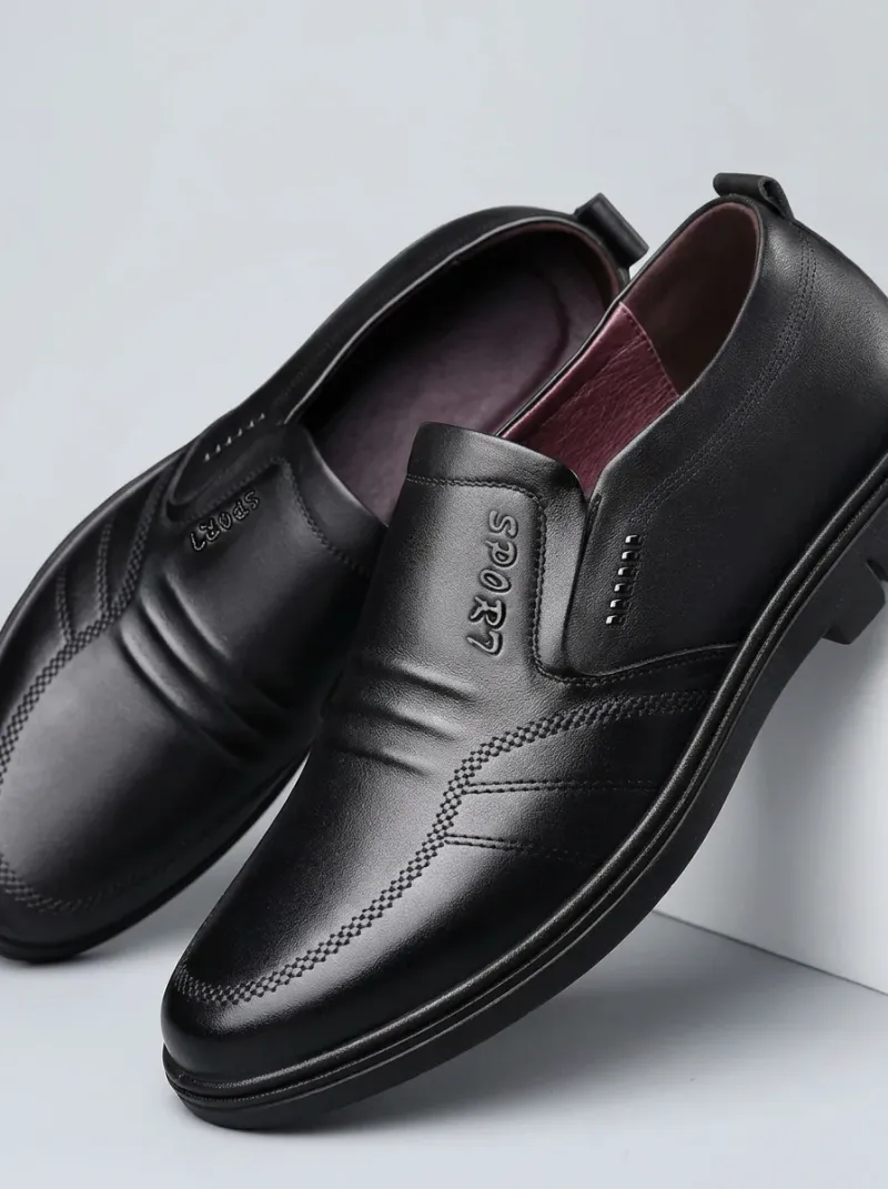 Mocassin cuir synthétique homme travail semelle épaisse
