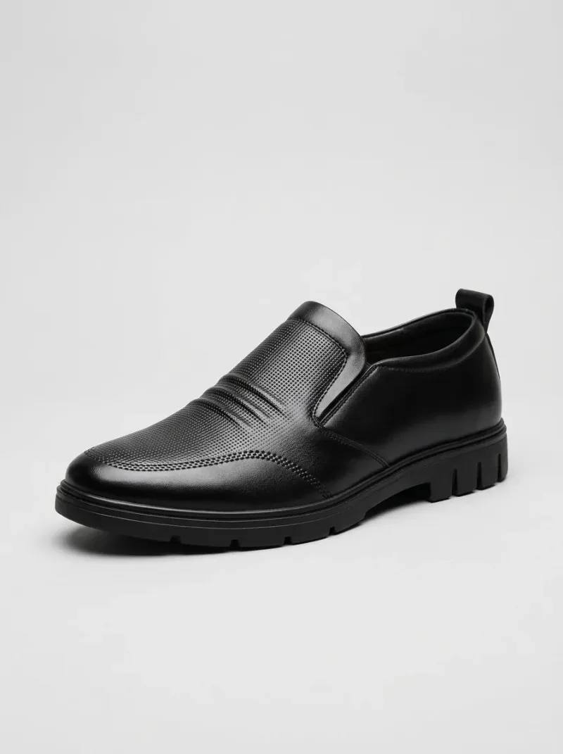 Mocassin cuir synthétique homme travail semelle épaisse