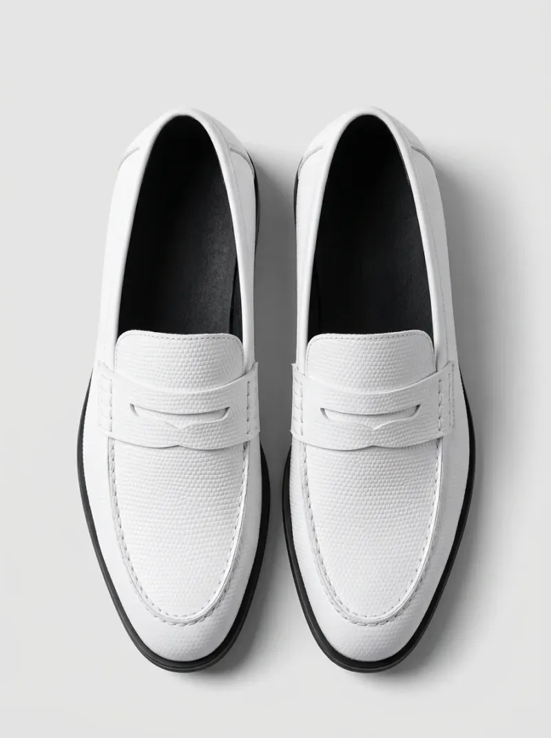 Mocassin cuir synthétique formel homme cérémonie
