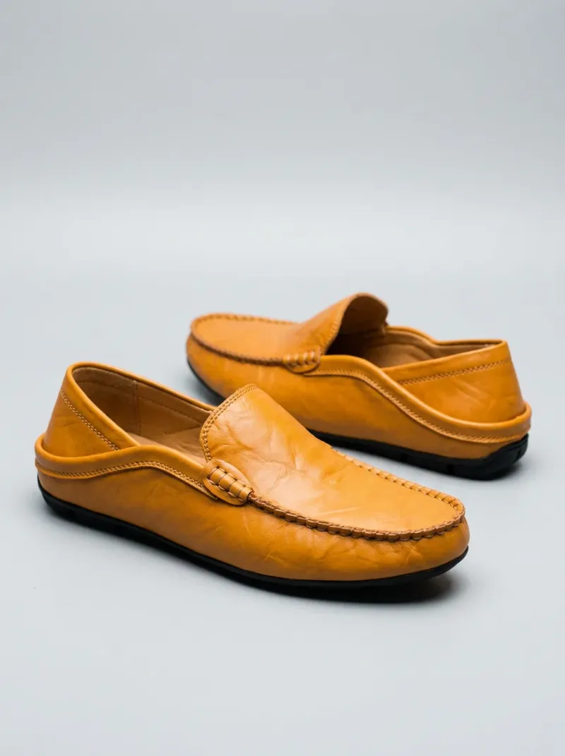Mocassin cuir synthétique respirant décontracté homme