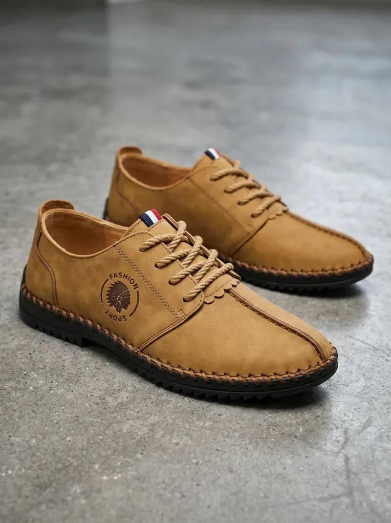 Mocassin cuir synthétique orthopédique homme quotidien