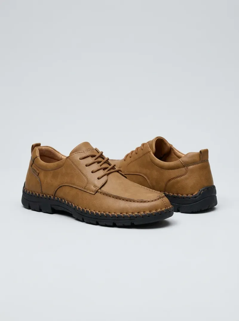 Mocassin cuir synthétique orthopédique homme quotidien