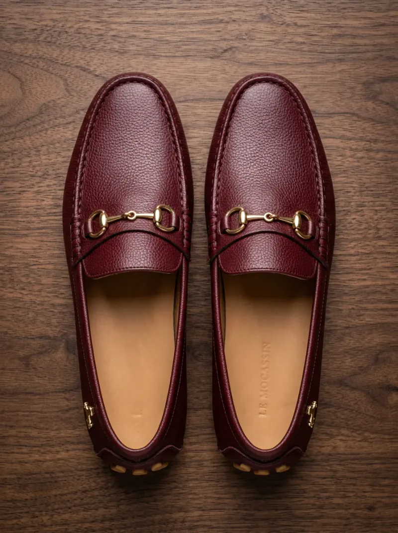 Mocassin cuir synthétique homme style urbain léger