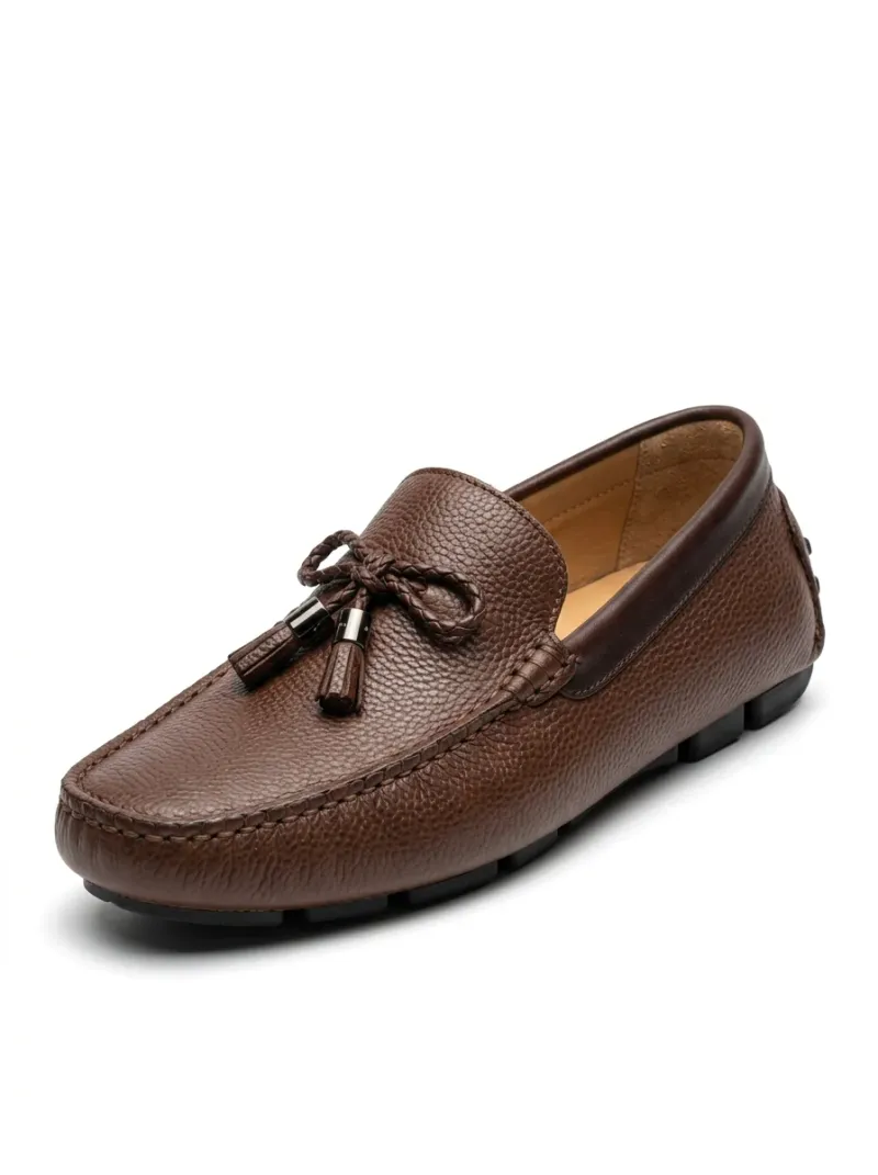 Mocassin cuir respirant glands homme style vintage
