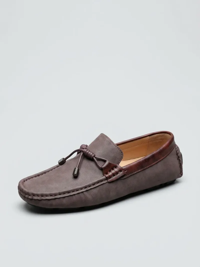 Mocassin cuir respirant glands homme style vintage