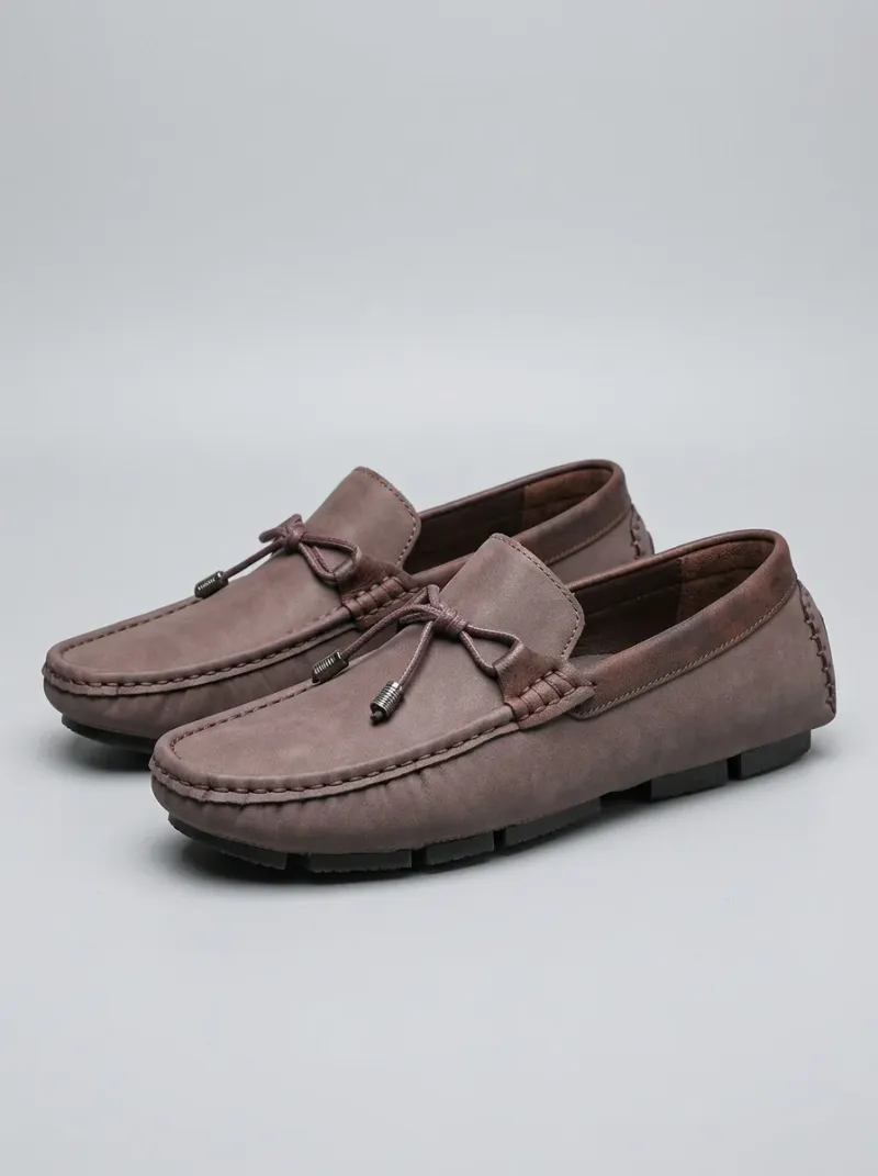 Mocassin cuir respirant glands homme style vintage