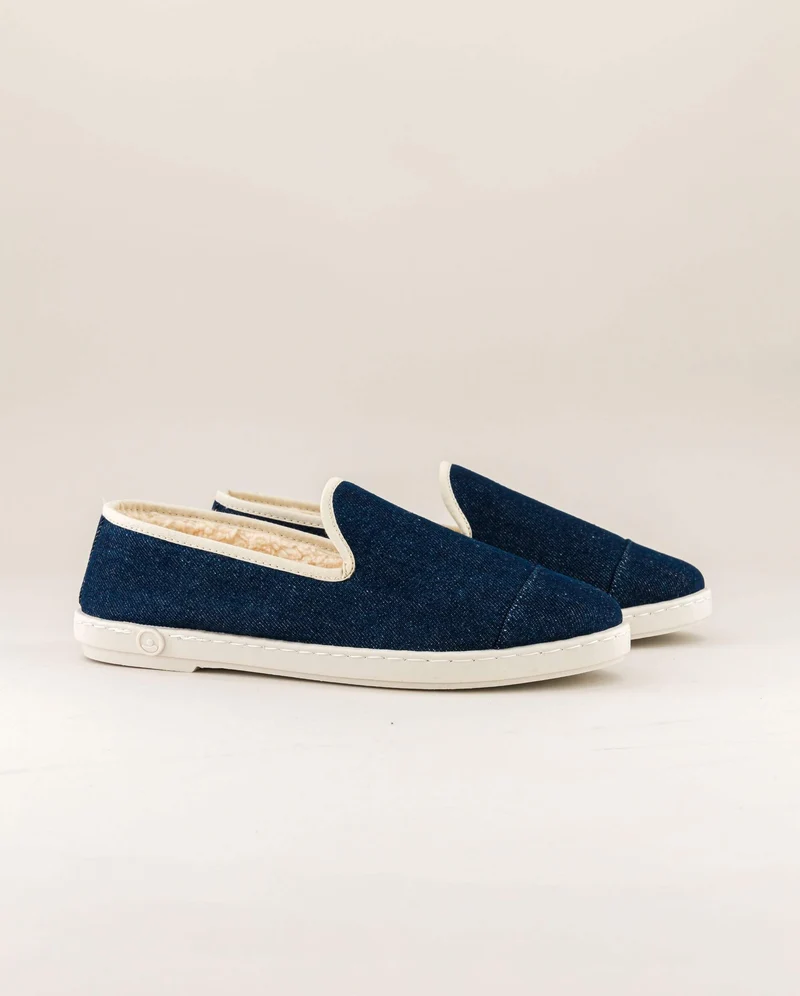 Chausson femme Bruson, denim brut