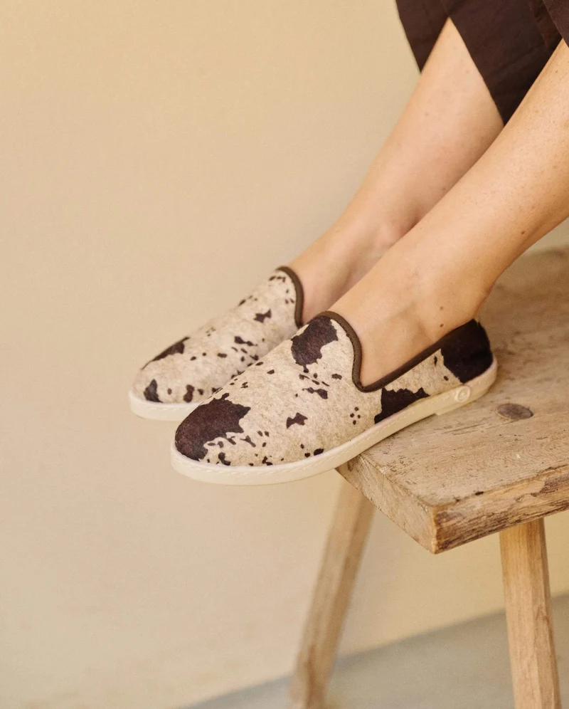 Chausson femme Bruson, édition limitée vache