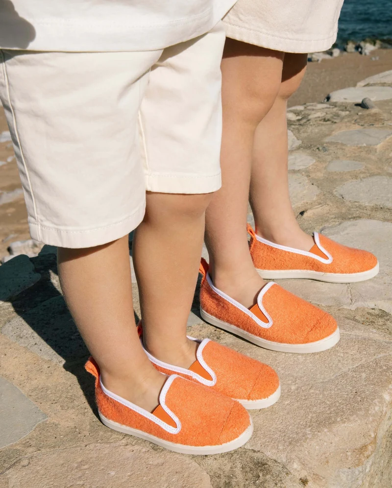 Espadrille enfant Cenitz, éponge de bambou corail