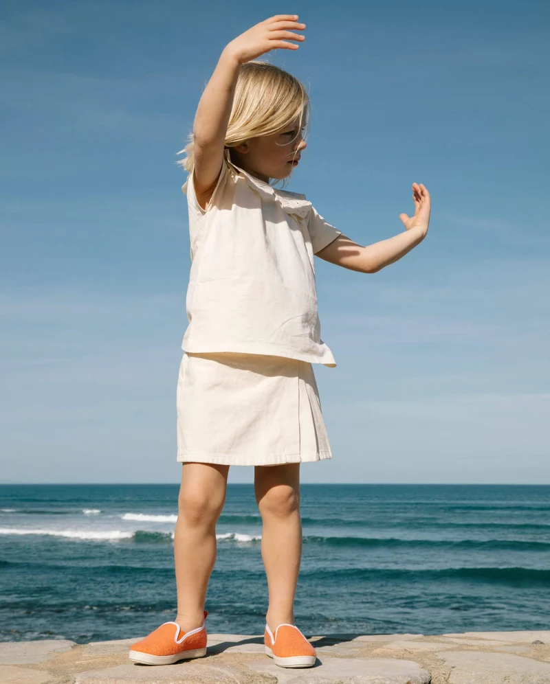 Espadrille enfant Cenitz, éponge de bambou corail