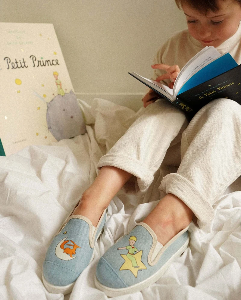 Chausson enfant Bruson, collab' x le petit prince denim