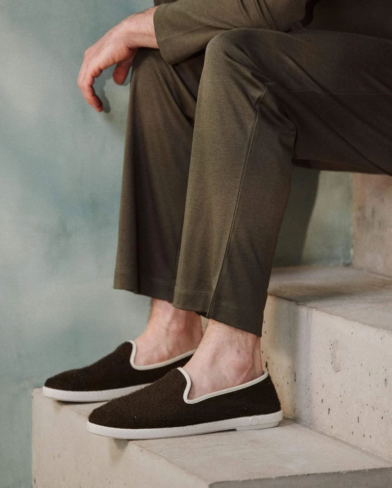 Espadrille homme Cenitz, éponge de bambou kaki