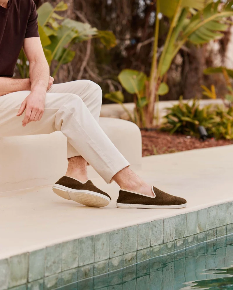 Espadrille homme Cenitz, éponge de bambou kaki