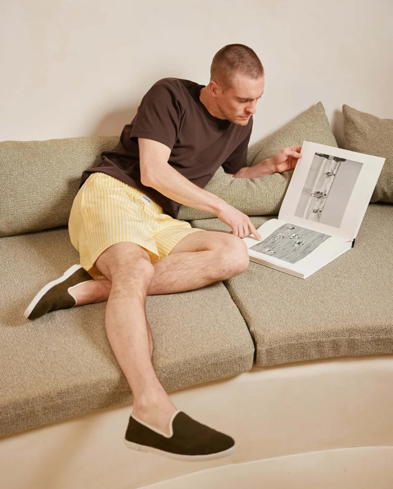 Espadrille homme Cenitz, éponge de bambou kaki