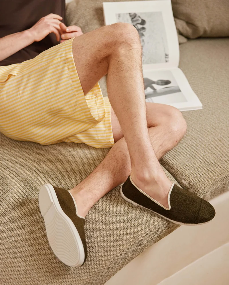 Espadrille homme Cenitz, éponge de bambou kaki