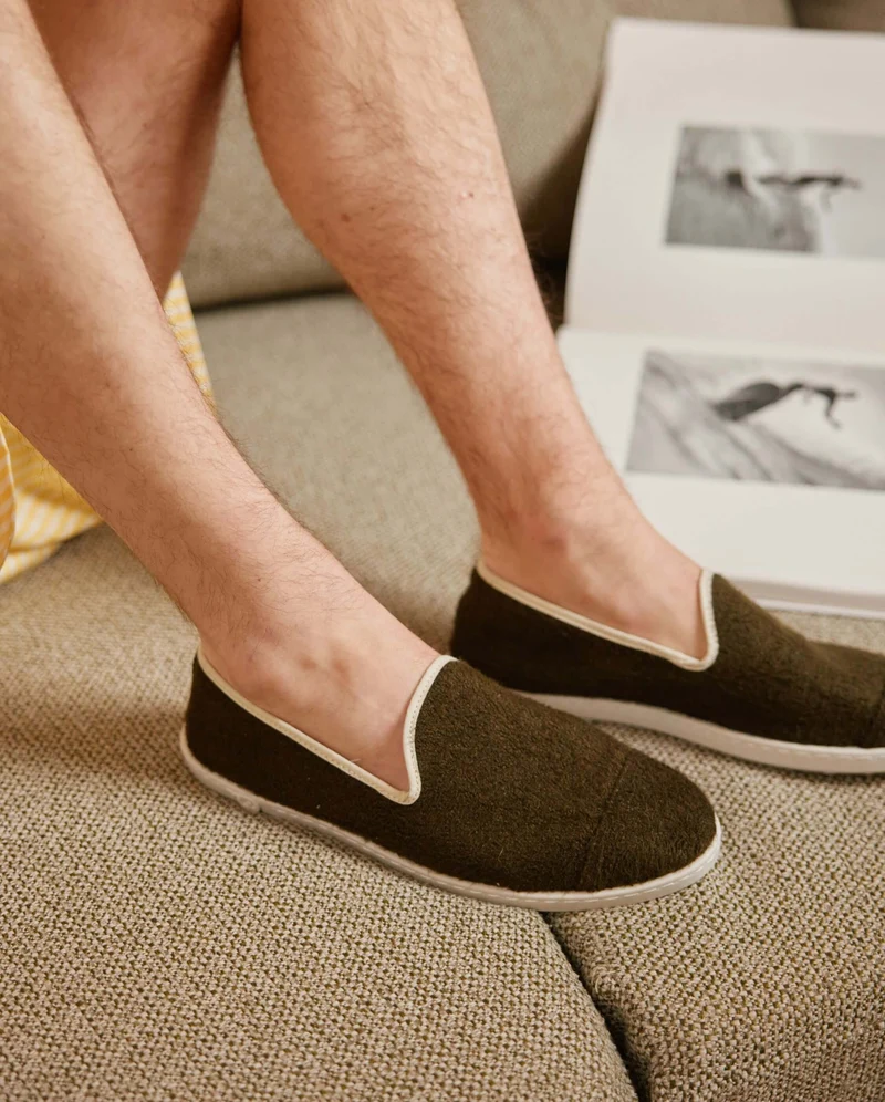 Espadrille homme Cenitz, éponge de bambou kaki