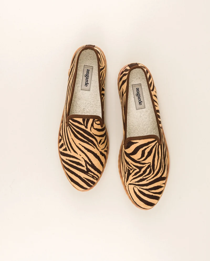 Espadrille femme Cenitz, suédine zèbre