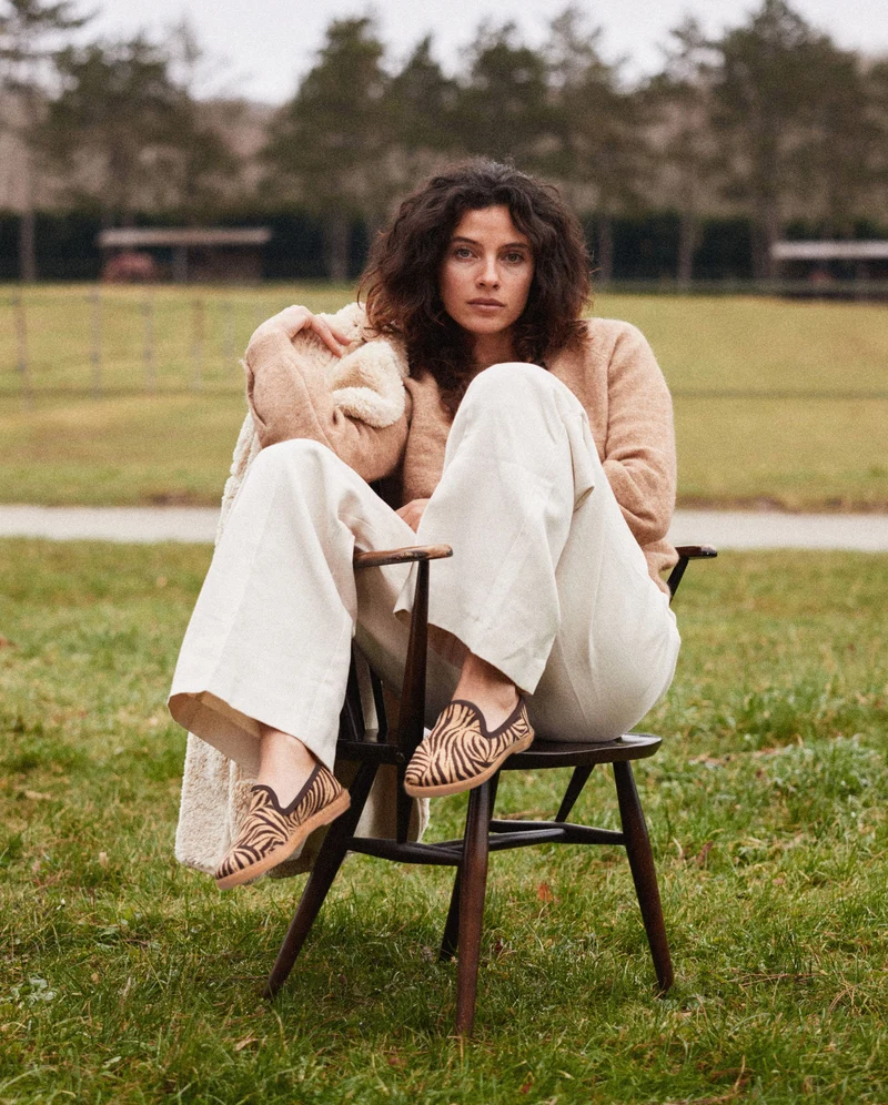 Espadrille femme Cenitz, suédine zèbre