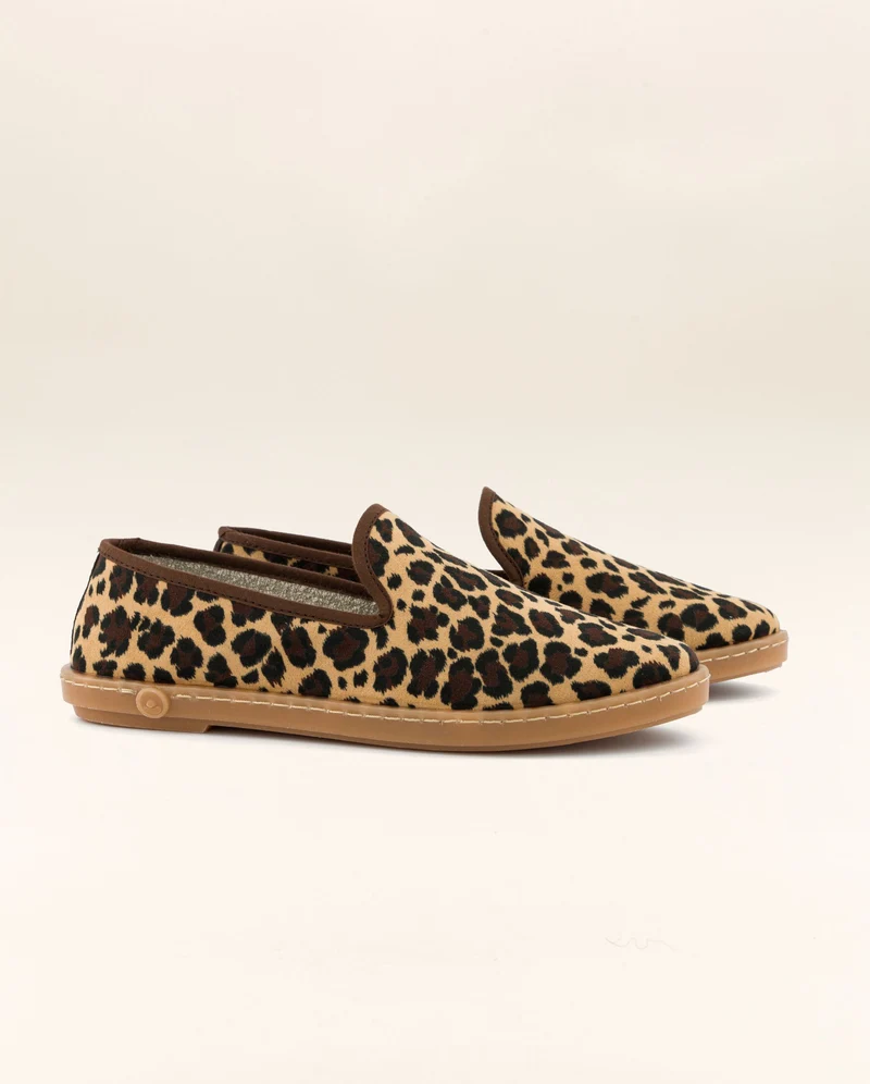 Espadrille femme Cenitz, suédine léopard